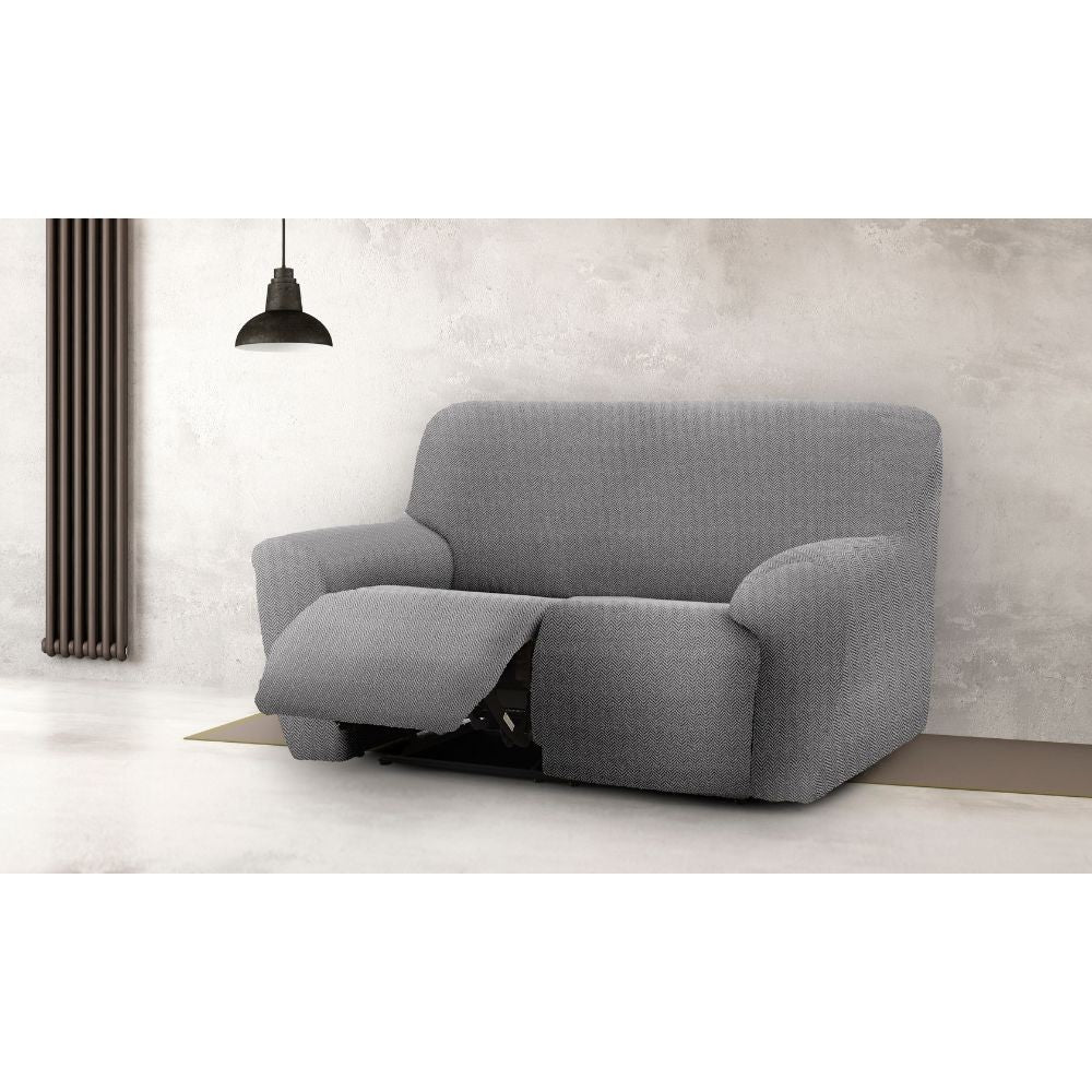 Sofaüberwurf 150-200 cm für Zweisitzer-Liegesofa in Grau – Jaz