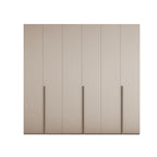 Armadio 6 ante battenti con ripiani e aste appendiabiti H 245 cm colore cashmere Modular