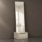 Spiegel mit Schubladenunterschrank Kaschmirfarbe 54x45x178H cm - Wilmy