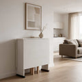 Platzsparender Klapptisch Esche weiß 24x90x78H cm - Vairo