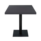 Table carrée avec plateau anthracite et piètement en métal noir 80x80 cm - Jeil