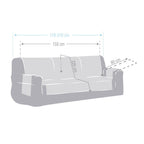 Copridivano 3 posti colore beige 155 cm - Valeria