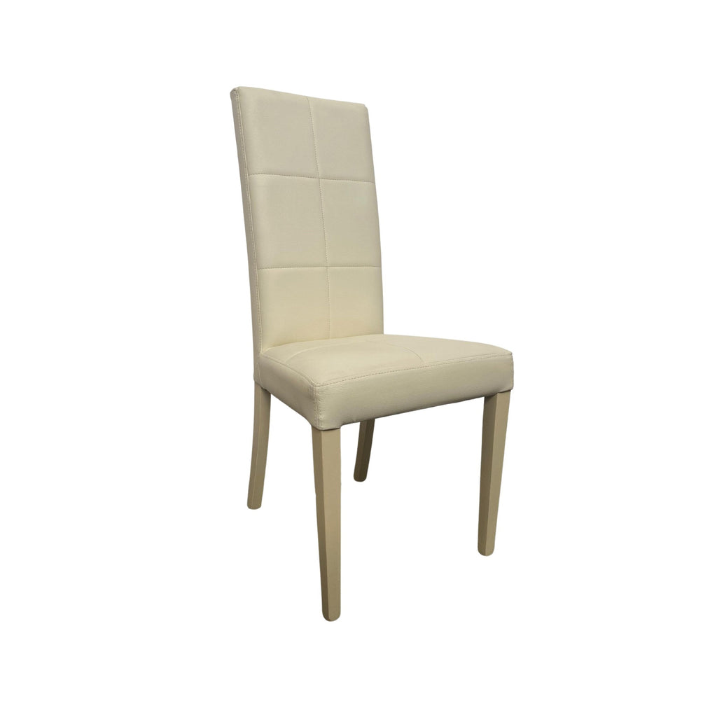 Set 2 sedie da salotto in similpelle color beige - Giada