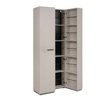 Meuble à chaussures 2 portes avec compartiments coloris cachemire 74x181H cm - Magika