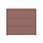 Commode 3 tiroirs couleur terre cuite 95x41.5x83 Medea