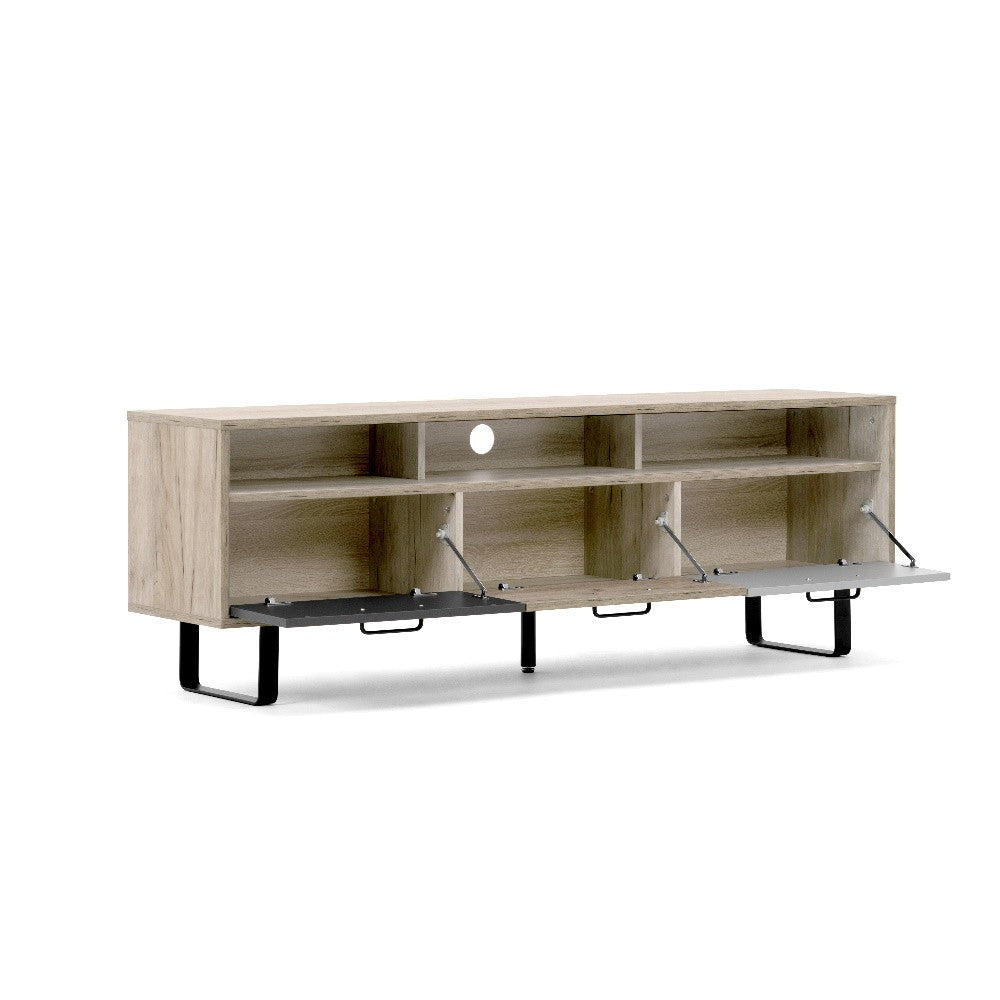 Mobile Porta TV 163 cm con ante a ribalta colore rovere e grigio - Orlando 5