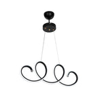 Lampada Led a sospensione 60 cm forma spirale colore nera - Afra