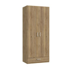 Armadio 2 ante 1 cassetto colore rovere 89x54x210.5H Arcadia