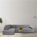 Copridivano angolare 350-500 cm sinistro colore grigio - Jaz