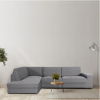 Copridivano angolare 350-500 cm sinistro colore grigio - Jaz