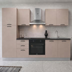 Cucina completa con elettrodomestici e piano a induzione colore cashmere Asti255 Industrie Valentini