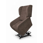 Poltrona alzapersona 2 motori con roller bar e tessuto antimacchia brown Lift