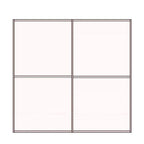 Kleiderschrank, zwei Schiebetüren, mattweiß Swing - 180x55x230H