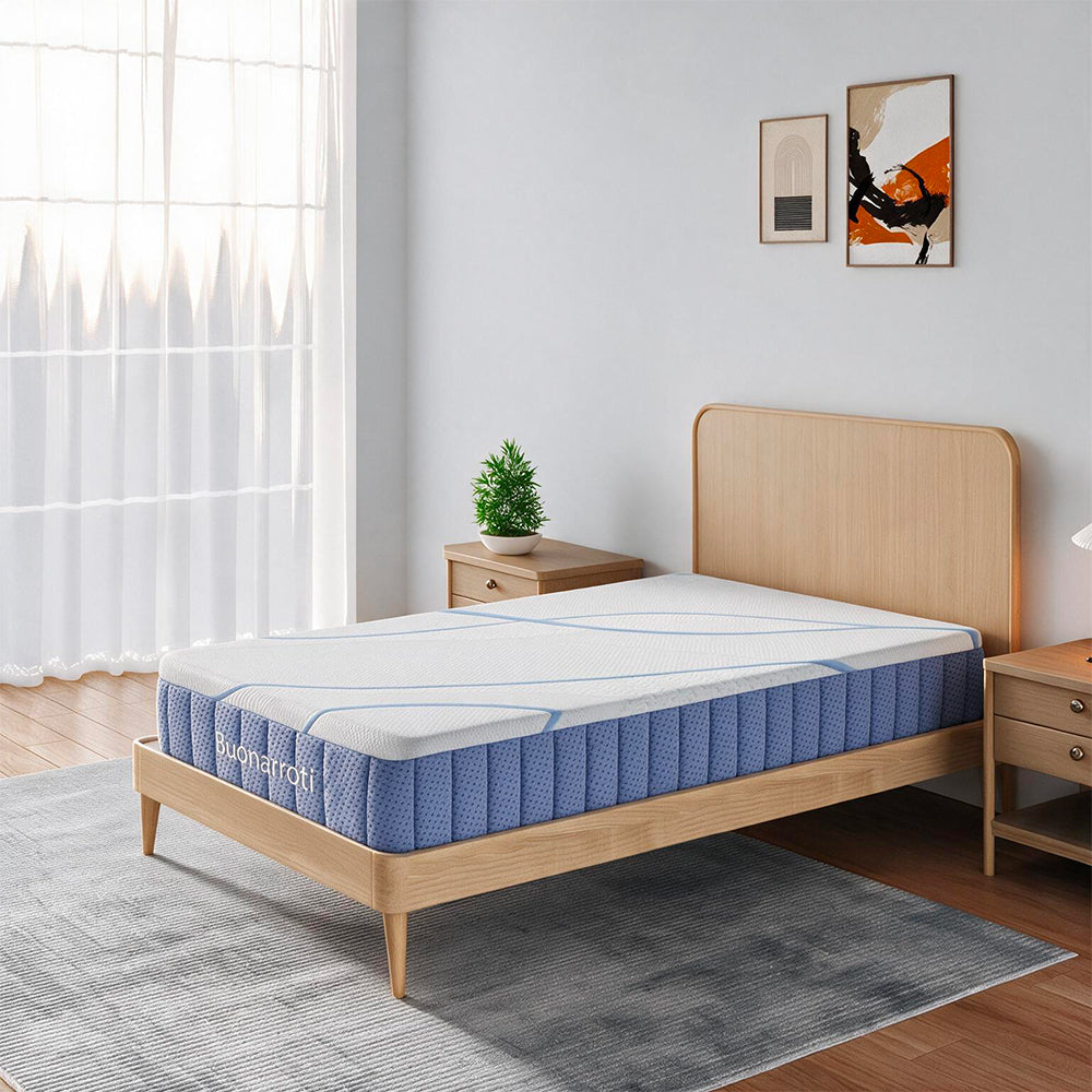 Materasso singolo a molle 5 zone con rivestimento antiscivolo 80x190x30H cm - Parem