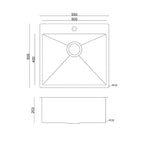 ÉVIER ENCASTRABLE SA3104050 1 BAC 50,5*55