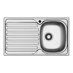 Lavello da incasso monostampo 1 vasca e gocciolatoio sinistro inox Adriatico861