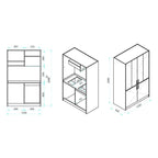 Cuisine escamotable compacte avec électroménager blanc 125x62x208H - Fold Evolution