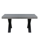 Tavolo allungabile da 160 a 240 cm effetto cemento con gambe nere Cindy Gondar