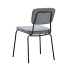 Set 4 sedie imbottite colore grigio scuro 44x55x83H Juno
