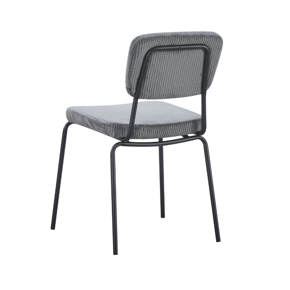 Set 4 sedie imbottite colore grigio scuro 44x55x83H Juno