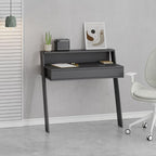 Scrivania da parete con cassetto 94 cm colore antracite Cowork