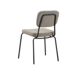SET4 STUHL JUNO STOFF FARBE TAUPE ARAGON 20 UND GESTELL METALL SCHWARZ