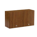 Meuble haut de hotte à 2 portes coloris noyer ancien 90x32x49H cm