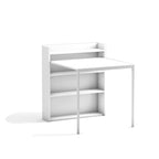 Table bureau escamotable blanc 80x20x93H cm - Maso