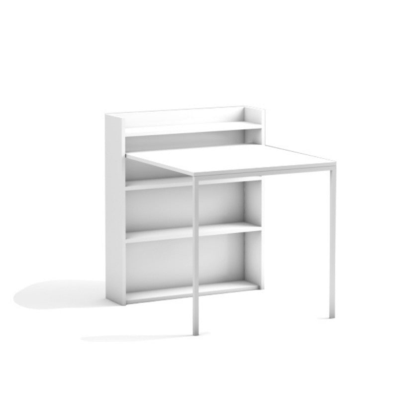 Table bureau escamotable blanc 80x20x93H cm - Maso