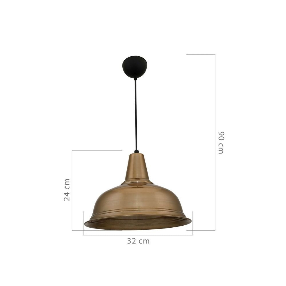 Suspension 90h avec diffuseur couleur bronze