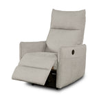 Poltrona relax con recliner elettrico in tessuto beige Melany