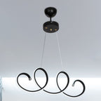 Lampada Led a sospensione 60 cm forma spirale colore nera - Afra