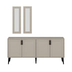 Madia 180x45x80H con due specchi a parete colore cashmere Prime