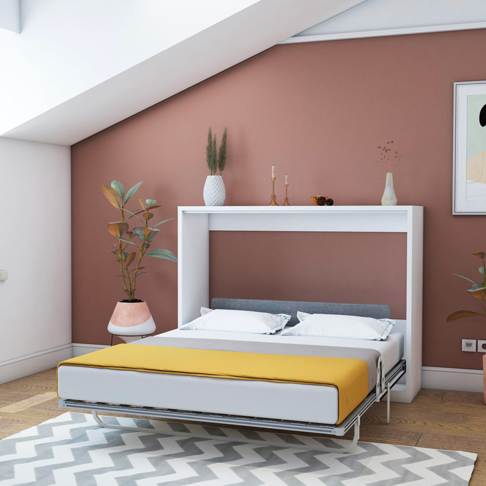 Letto matrimoniale pieghevole a scomparsa colore bianco 164x120H cm - Capsule
