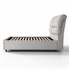 Letto una piazza e mezza contenitore in tessuto Aragon grigio chiaro 120x190 Sofaback