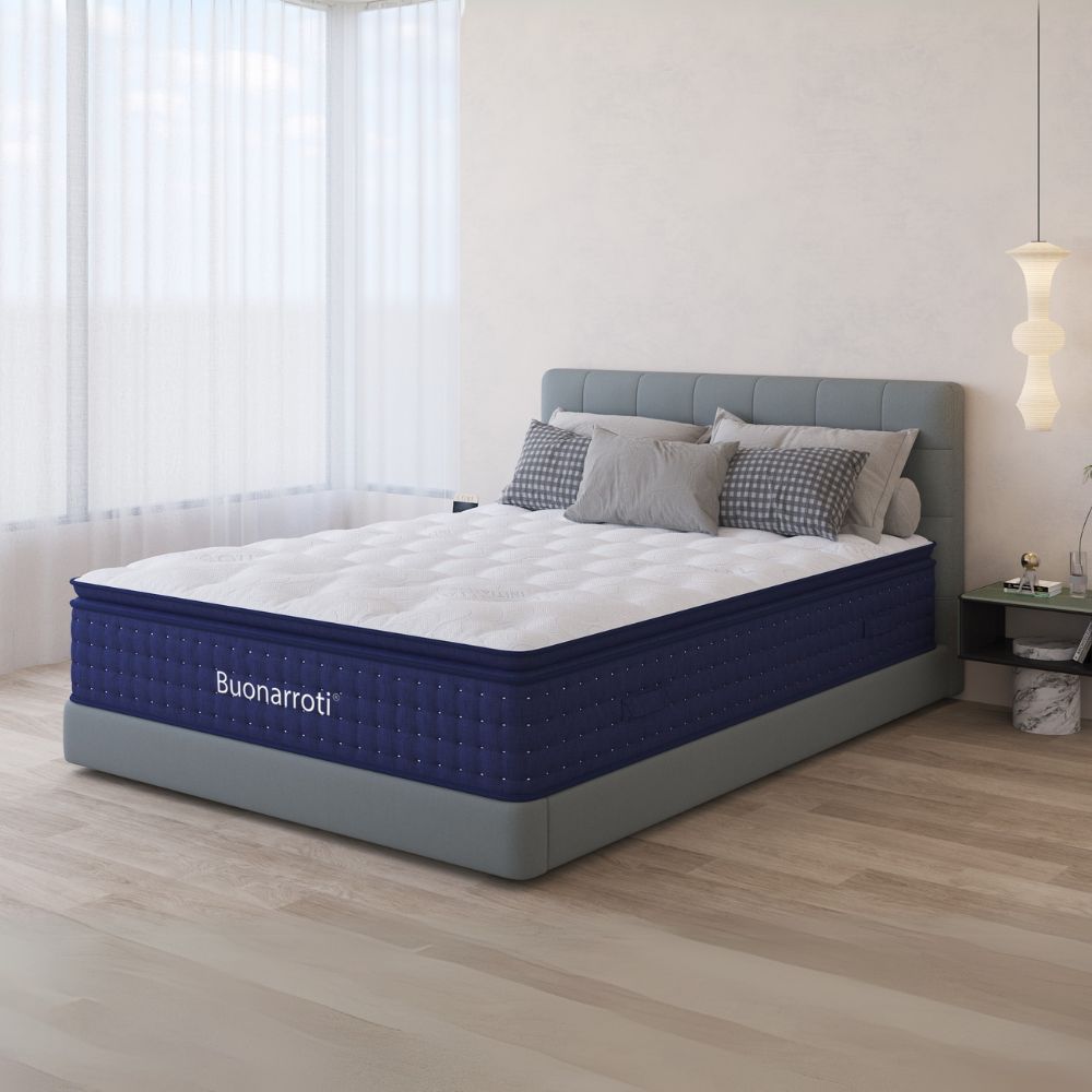 Doppelbettmatratze aus Taschenfedern und Memoryschaum 160x190x33H cm - Maripo