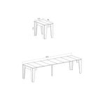 Console extensible 90x53,6x75,2H cm couleur gris ciment Petra