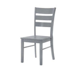 Set 2 sedie in legno colore grigio con schienale a tre fasce - Lisa