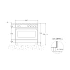 Küche mit Induktionskochfeld und elektrischem Multifunktionsbackofen Edelstahl Klasse A 90x60 Bertazzoni AMN964IEXE