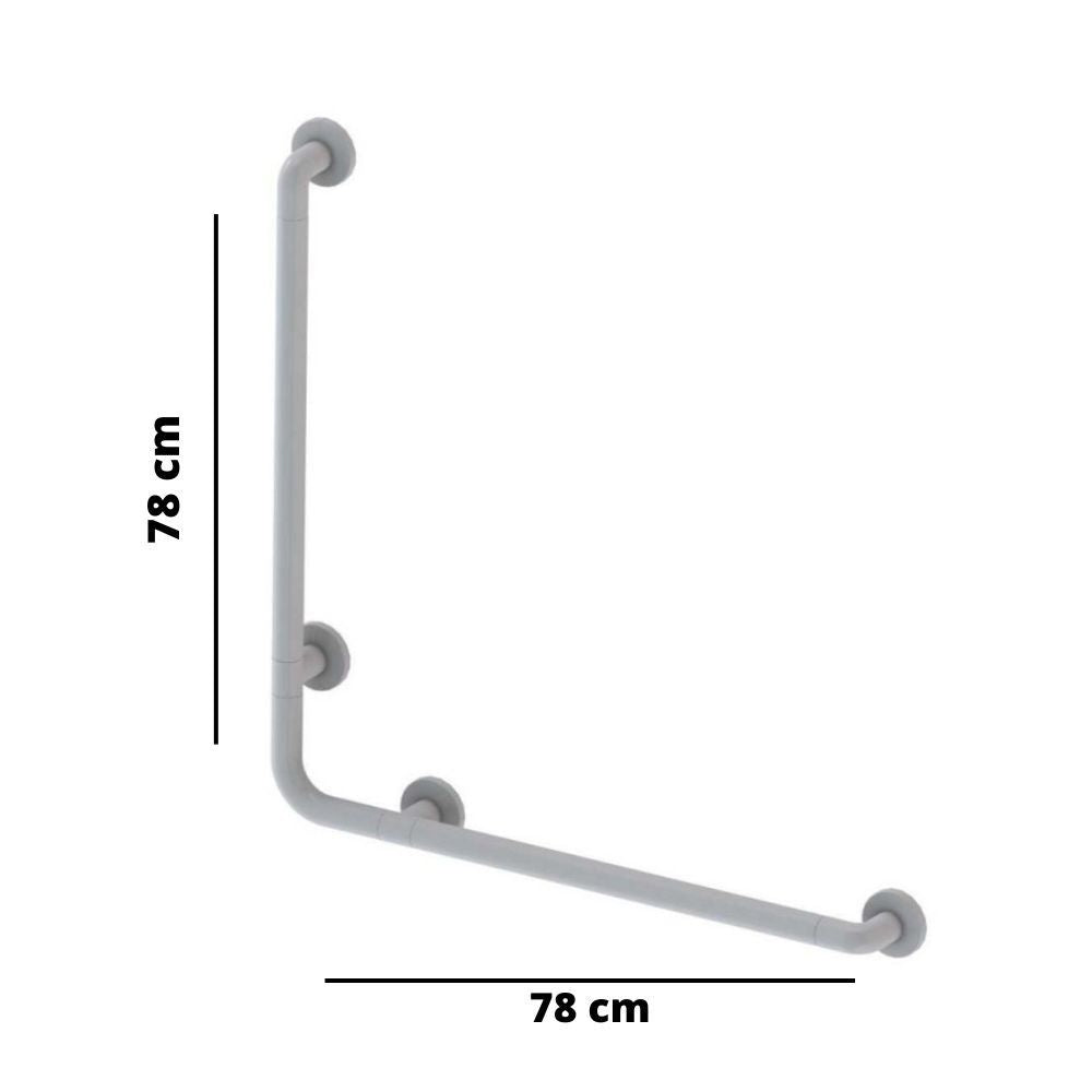 Winkel-Sicherheits-Haltegriff für Badezimmer 78x78 KV1501 weiß