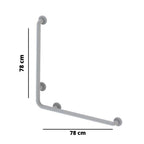 Winkel-Sicherheits-Haltegriff für Badezimmer 78x78 KV1501 weiß