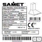 Hotte pyramidale moderne 60 cm en inox - Samet Eolo 60