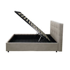 Letto Matrimoniale contenitore Ascoli 182x210x110H tessuto Enjoy tortora