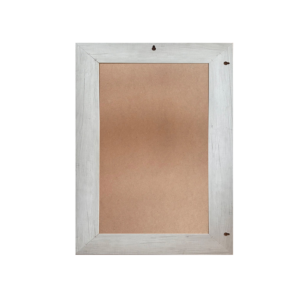 Specchiera rettangolare con cornice quercia bianco 102x65 cm. Loto