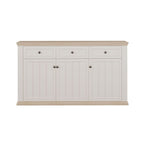 PNTK232-Q214 BUFFET ESSENZA AVEC 3 TIROIRS ET 3 PORTES COULEUR BLANC ET CHÊNE