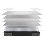 Materasso una piazza e mezza con molle insacchettate e strato in Memory Foam 120x190x22,3 cm Tarico