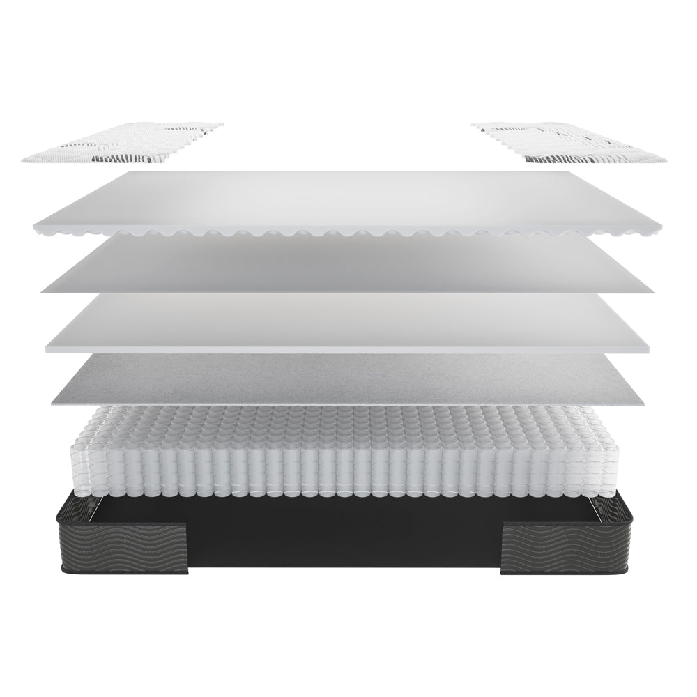 Materasso singolo con molle insacchettate e strato in Memory Foam 80x190x22,3 cm Tarico