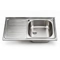 Lavello appoggio 1 vasca con gocciolatoio sinistro 90x50 cm. inox SA9050 Samet