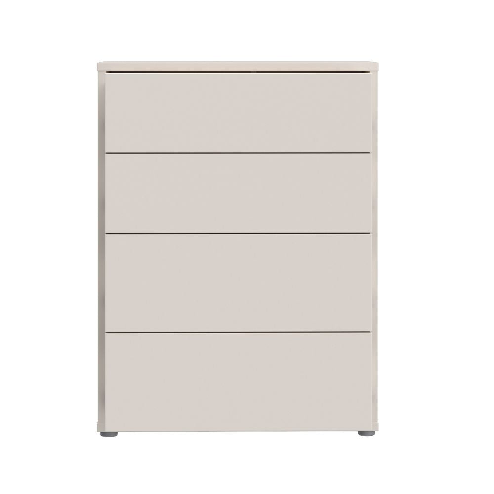 Commode 4 tiroirs coloris cachemire 75x35x99 Medea