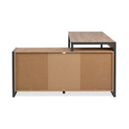 Scrivania angolare 142x139 cm reversibile colore quercia e antracite - Denver
